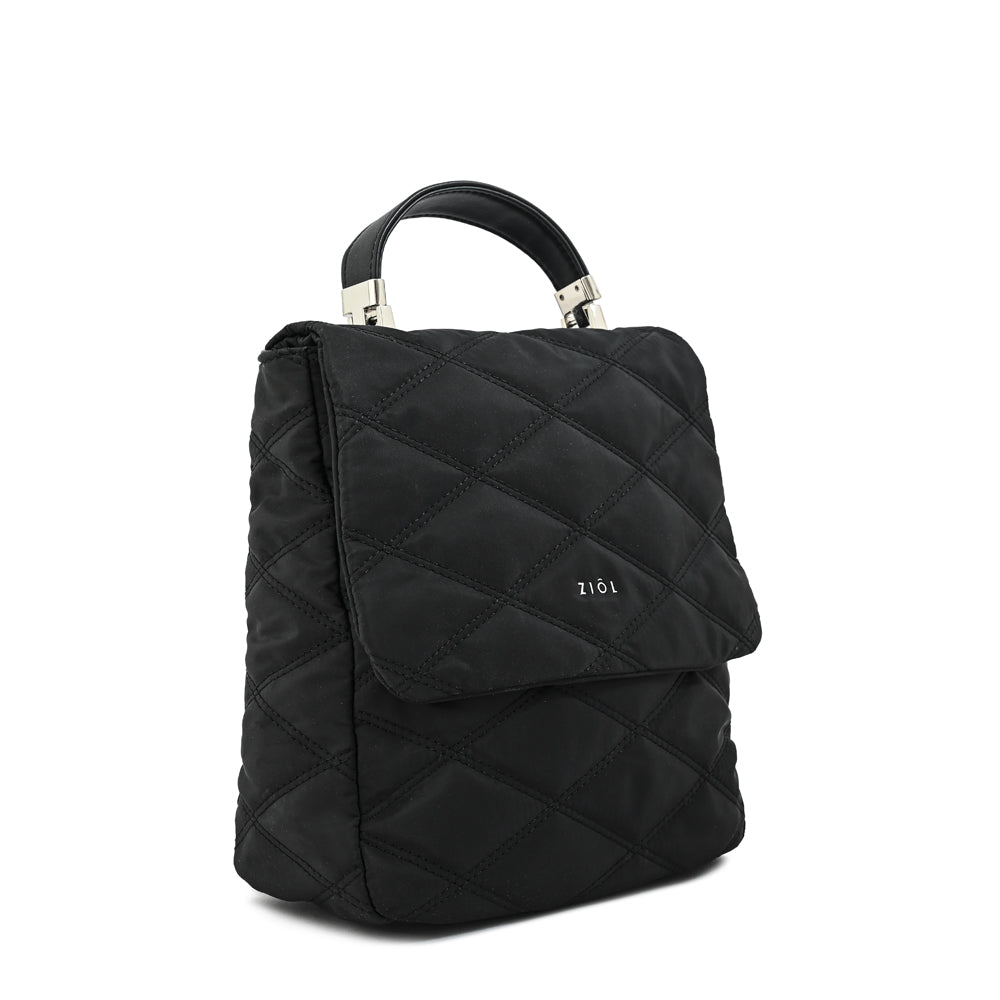 Mochila con tapa elvira mediana negro