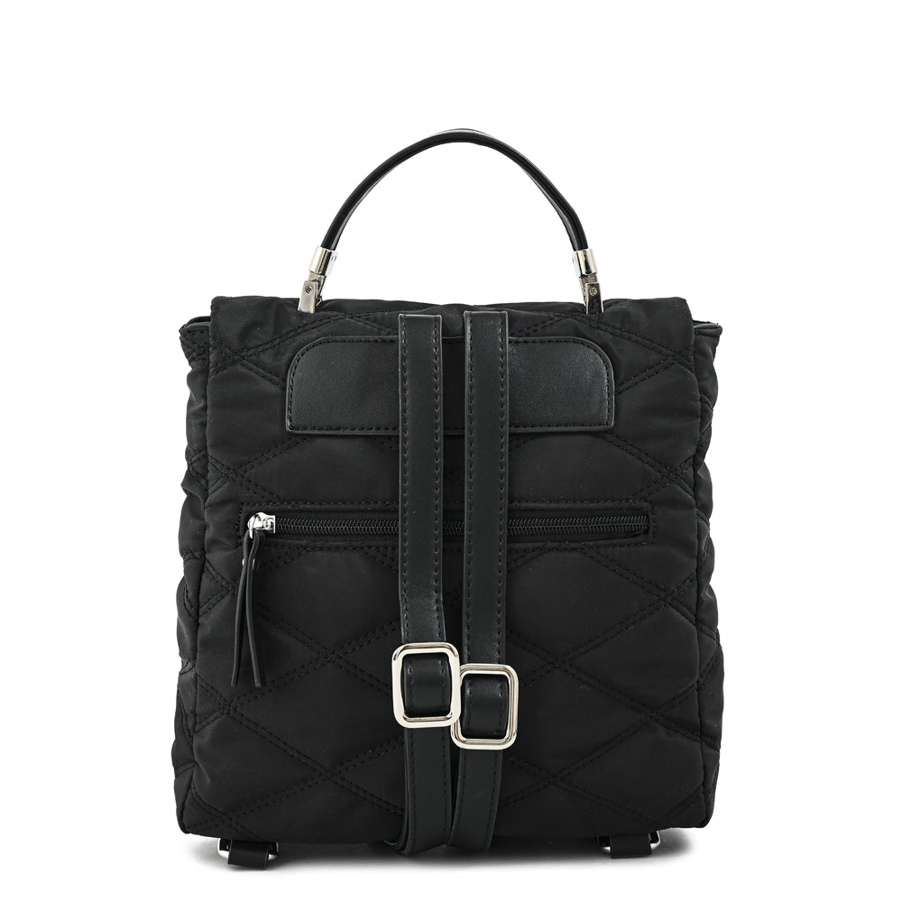 Mochila con tapa elvira mediana negro