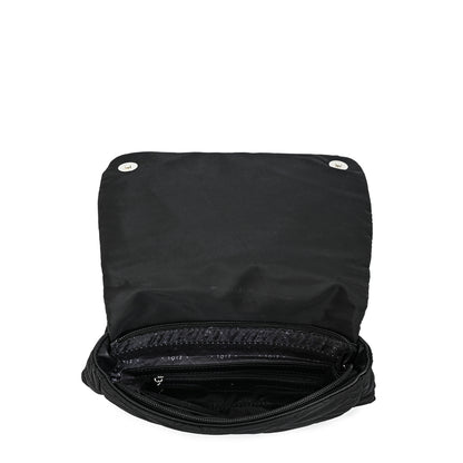 Mochila con tapa elvira mediana negro