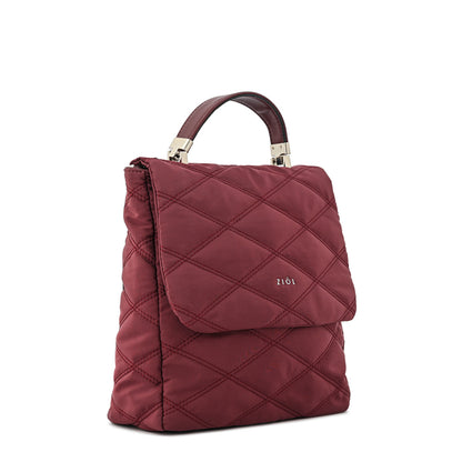 Mochila con tapa elvira mediana burdeo