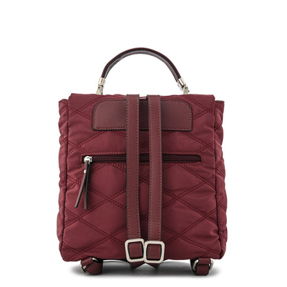 Mochila con tapa elvira mediana burdeo