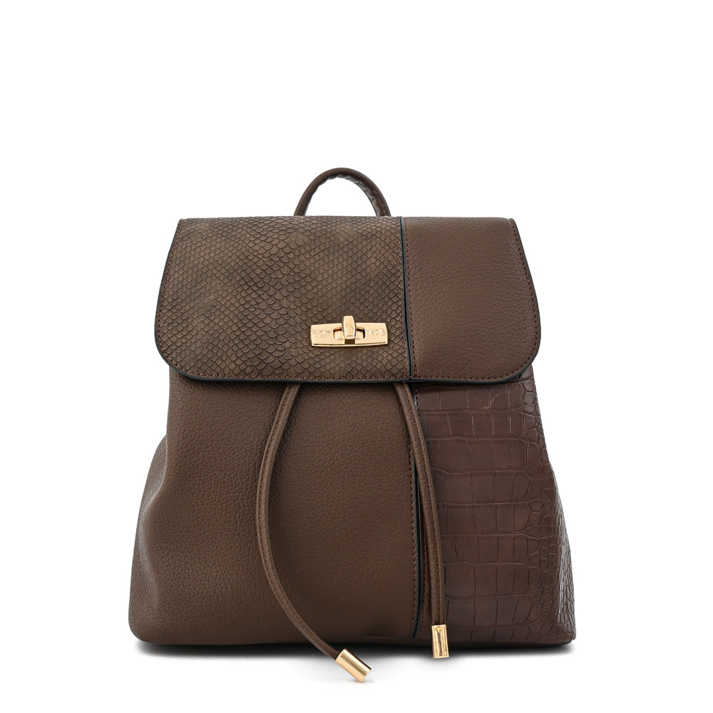 Mochila mediana conce café oscuro