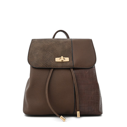 Mochila mediana conce café oscuro