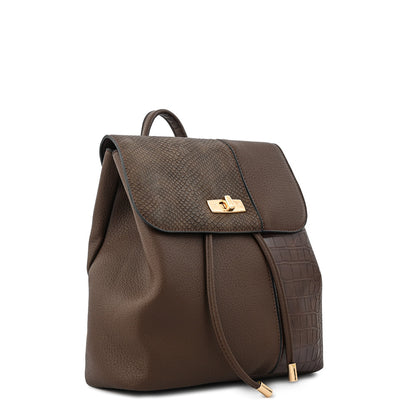 Mochila mediana conce café oscuro