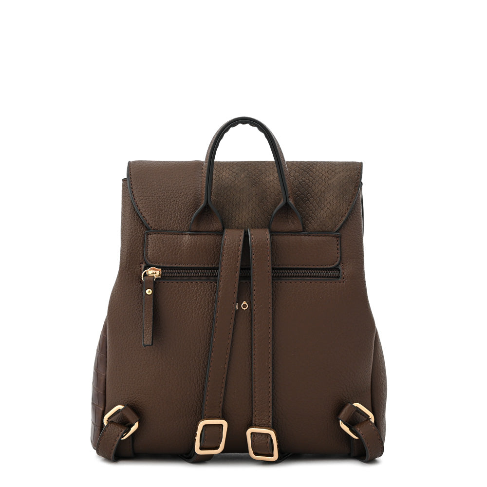 Mochila mediana conce café oscuro