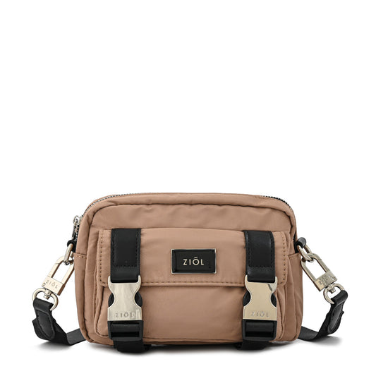 Cartera bandolera pequeña diana beige