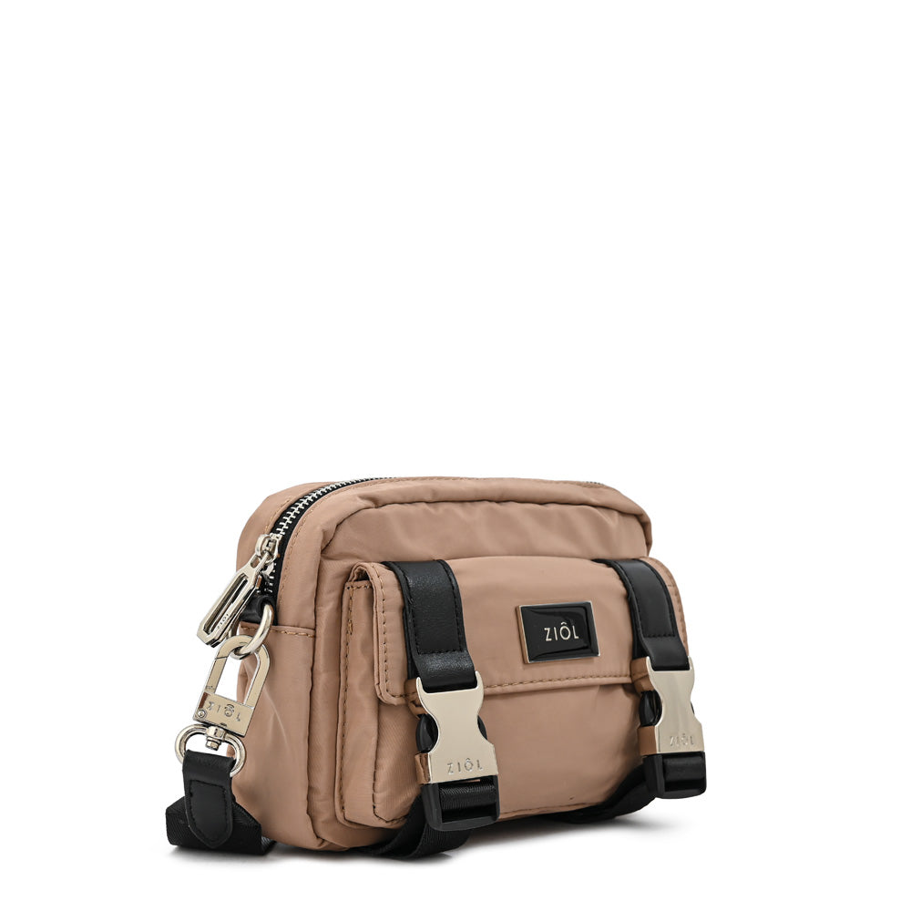 Cartera bandolera diana pequeña beige