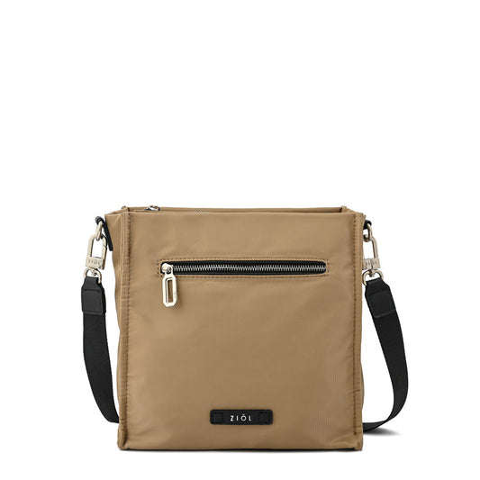 Cartera bandolera pequeña katyna beige oscuro