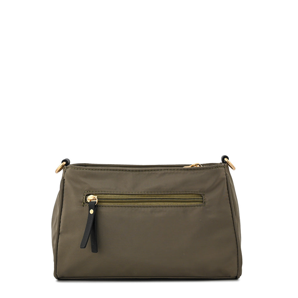 Cartera bandolera nellie pequeña verde oliva