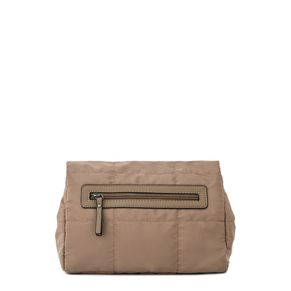 Cartera bandolera con tapa mediana tanya taupe