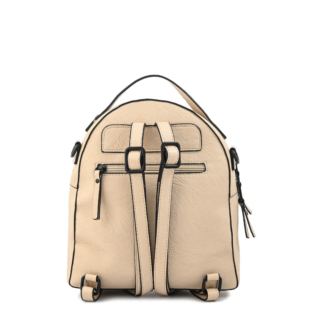 Mochila nicki mediana blanco crudo