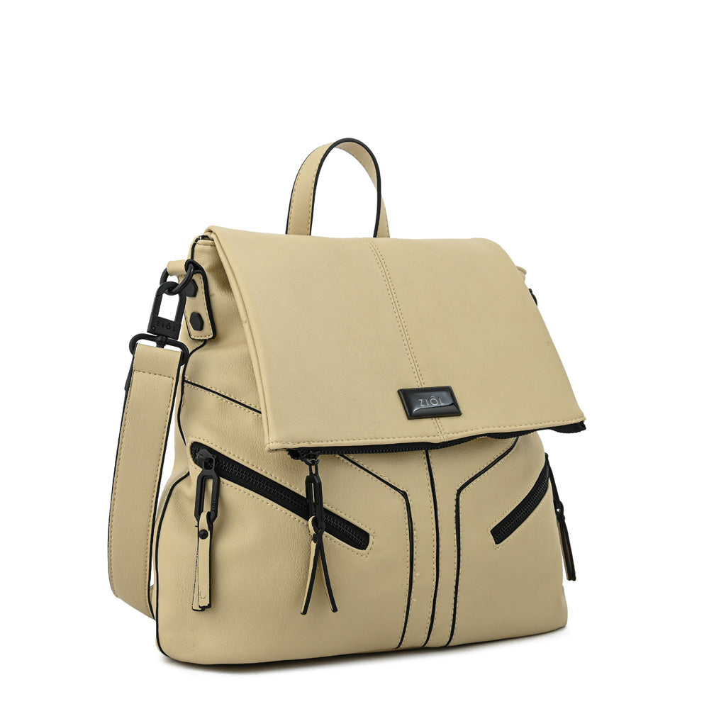 Mochila con tapa ema mediana blanco crudo