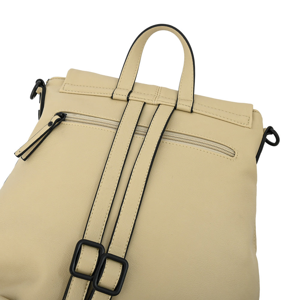 Mochila con tapa ema mediana blanco crudo