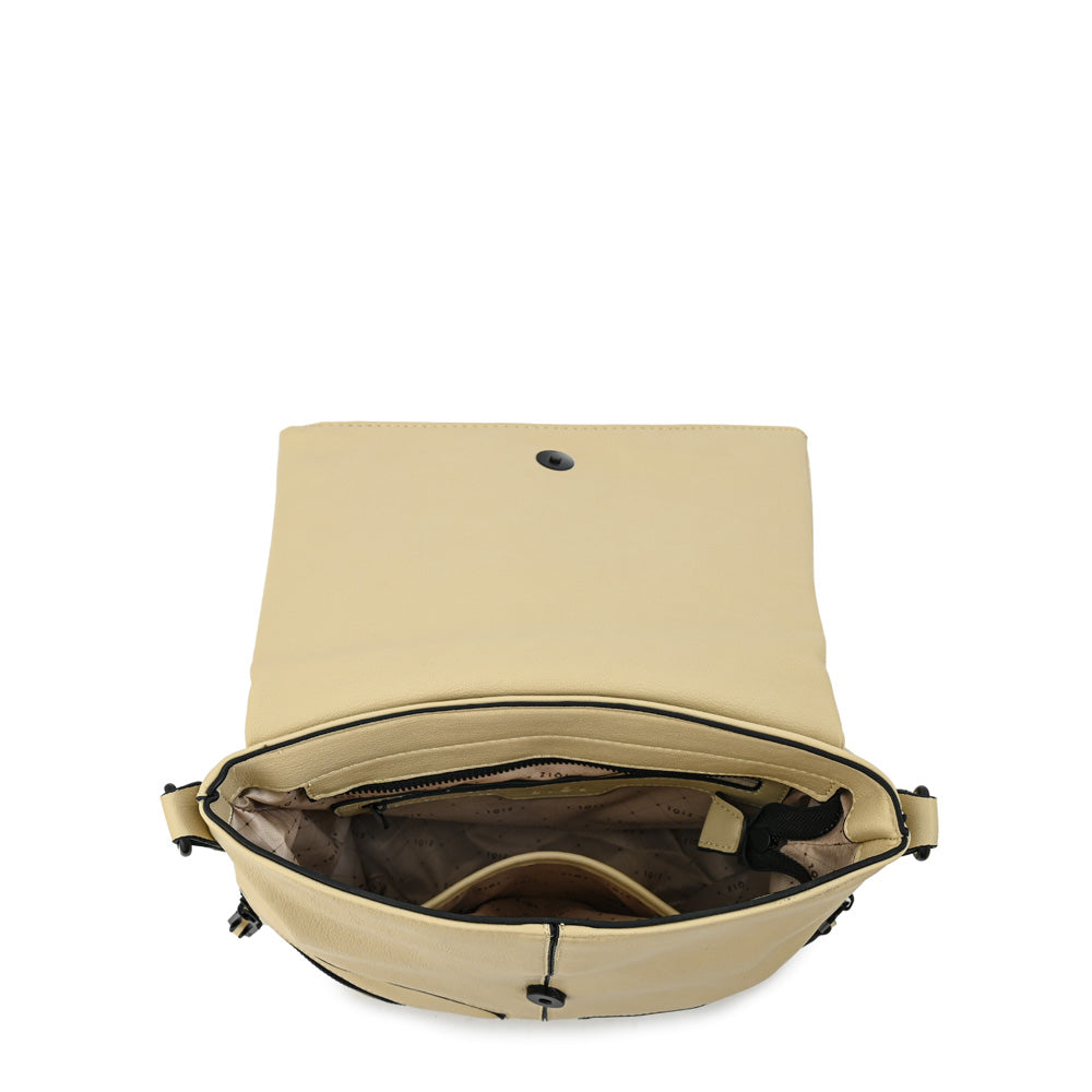 Mochila con tapa ema mediana blanco crudo