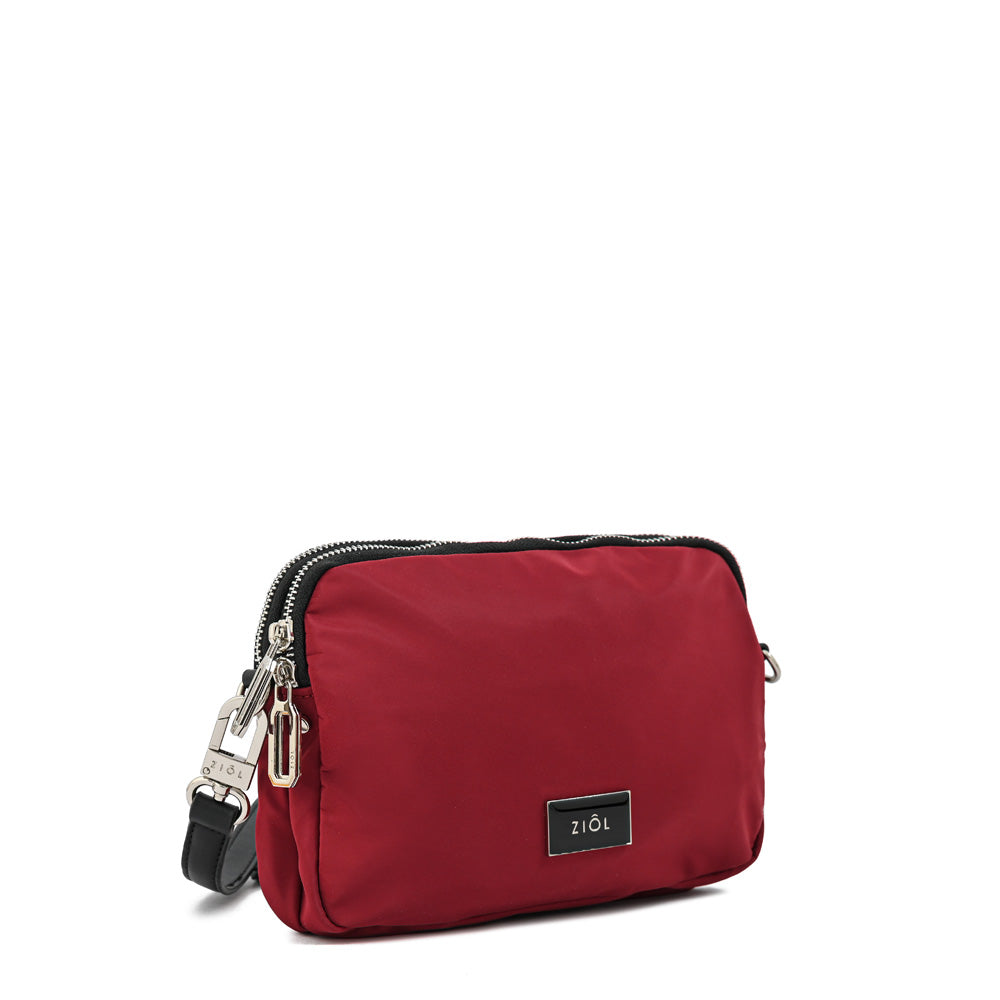 Cartera bandolera lisette mediana burdeo