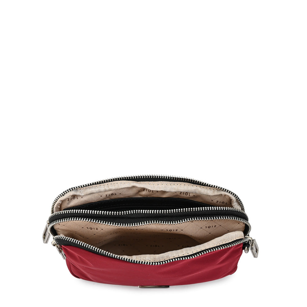 Cartera bandolera lisette mediana burdeo