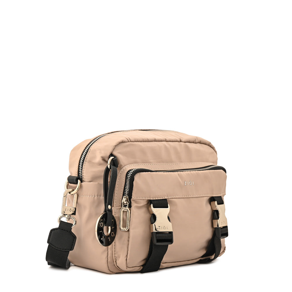Cartera bandolera lexy mediana beige oscuro