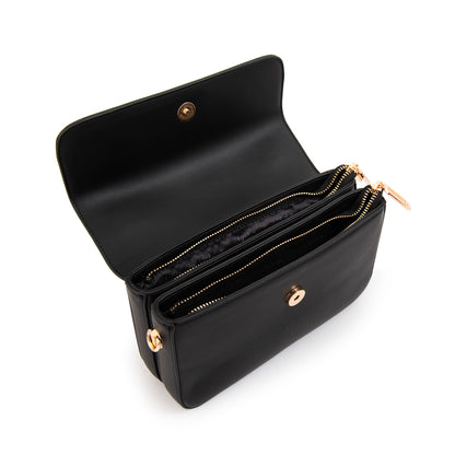 Cartera Bandolera con tapa sofy pequeña negro