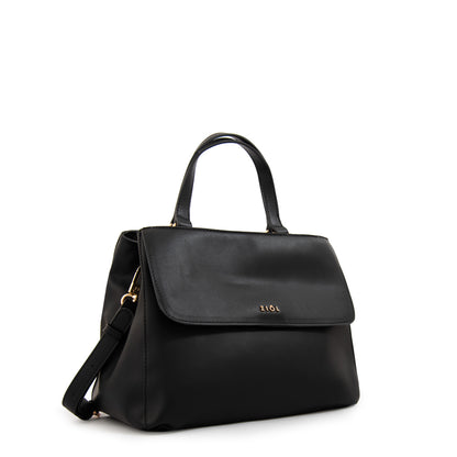 Mochila con tapa sofy mediana negro