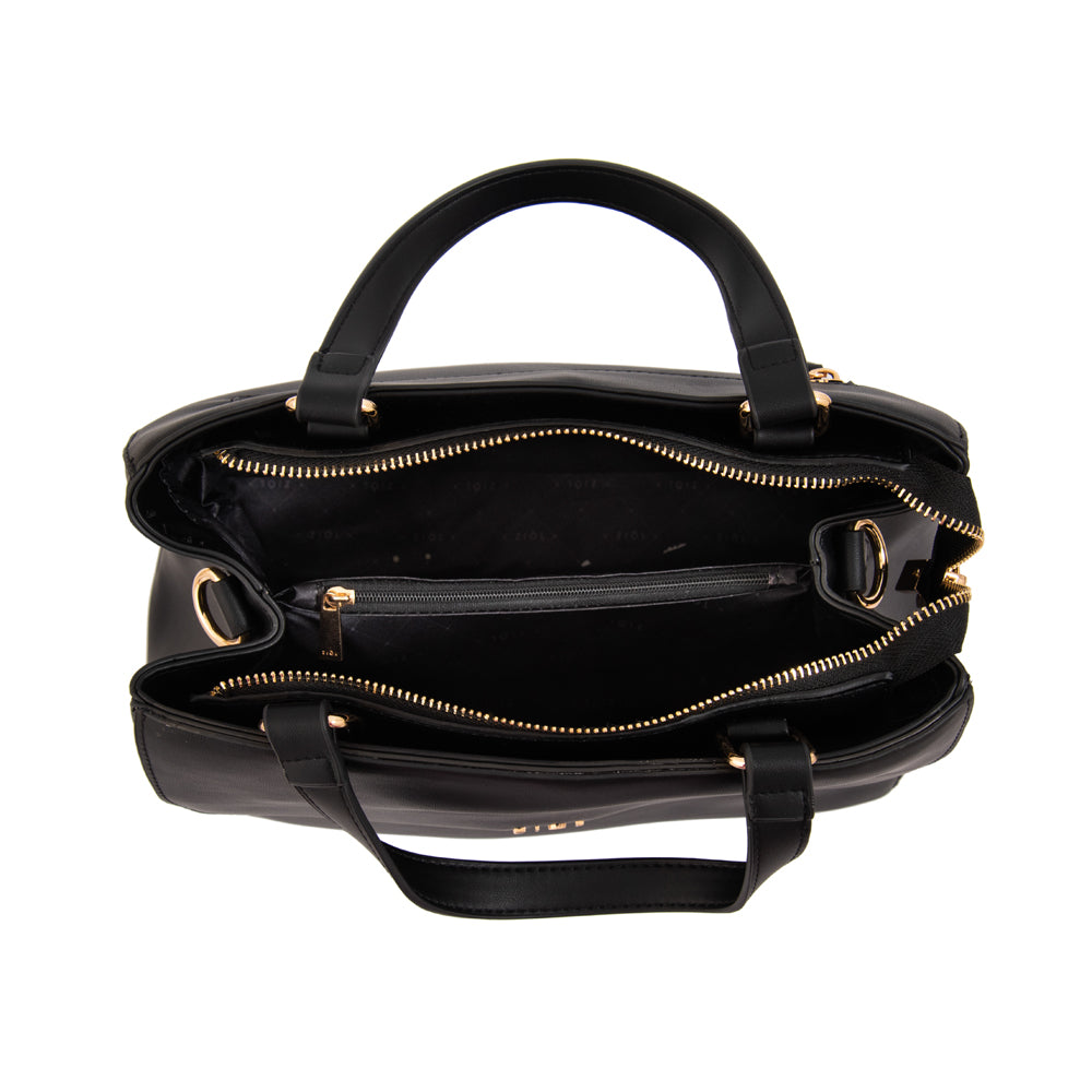 Cartera tote con tapa sofy mediana negro