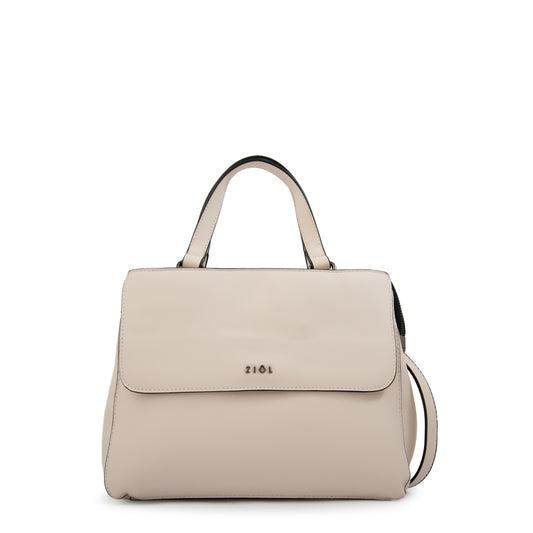 Mochila con tapa sofy mediana blanco