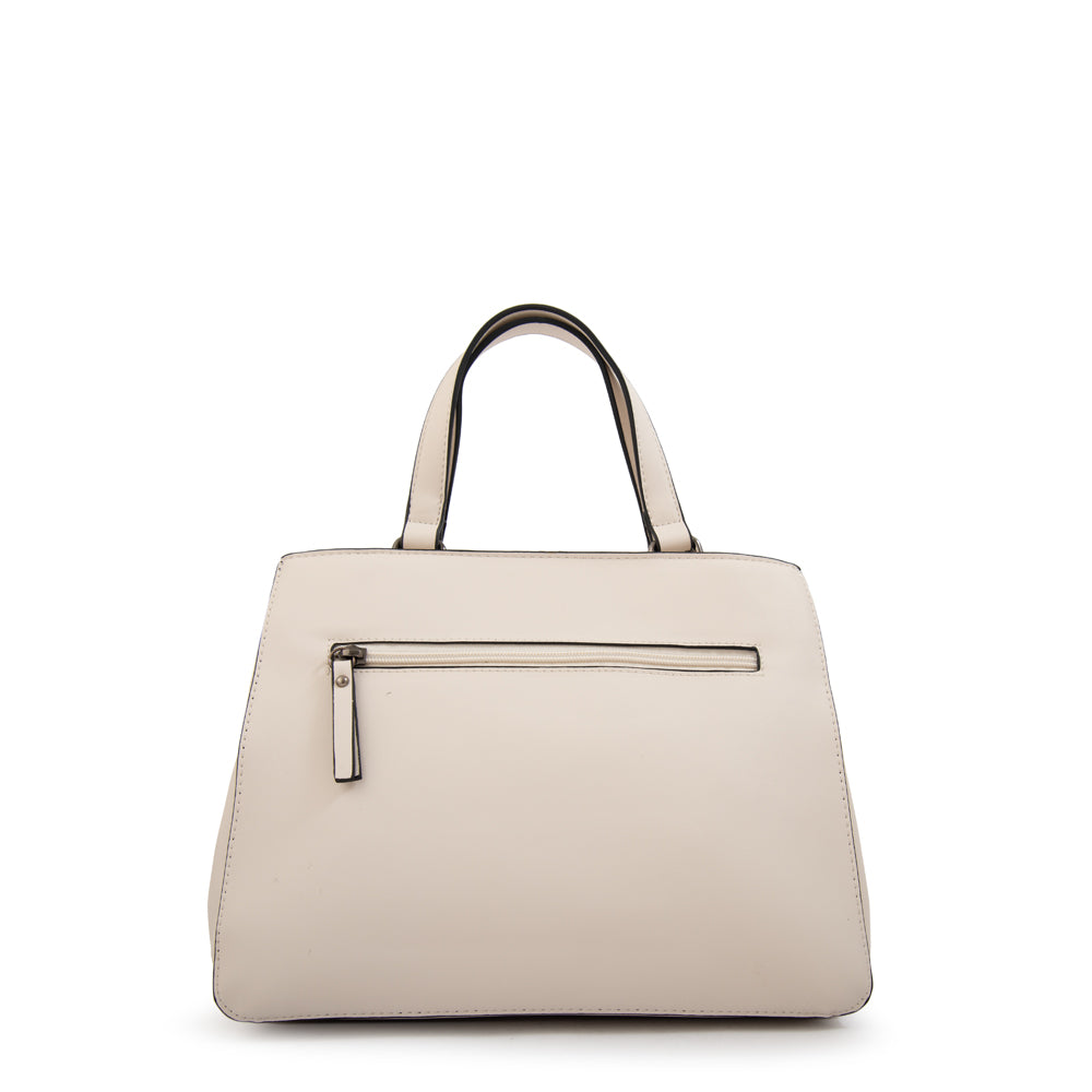 Cartera tote con tapa sofy mediana blanco