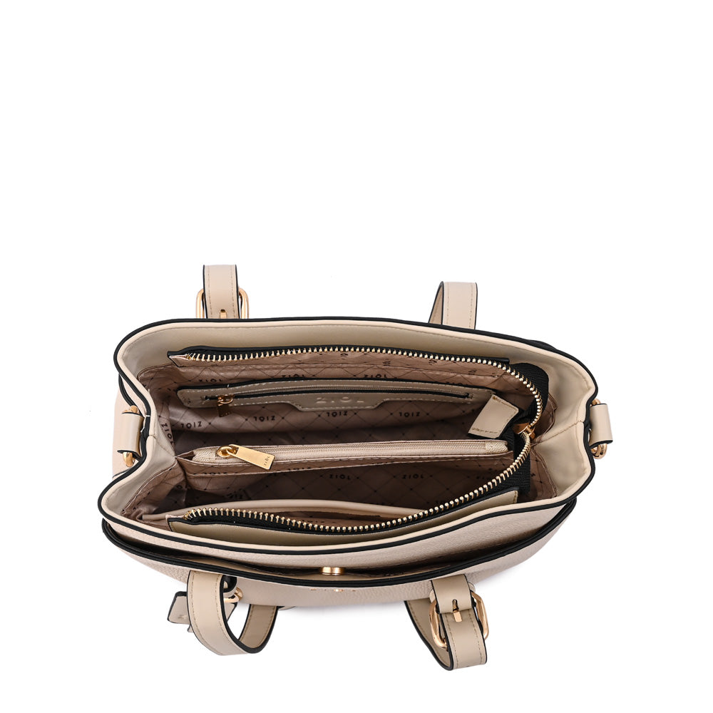 Cartera Bandolera ludovica mediana blanco crudo