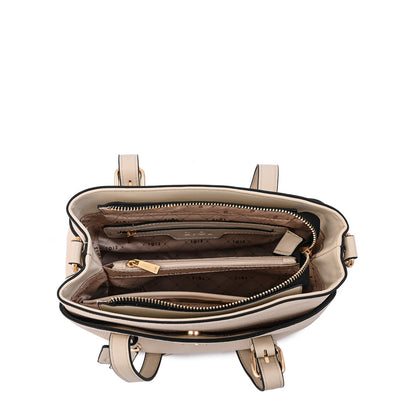 Cartera Bandolera ludovica mediana blanco crudo