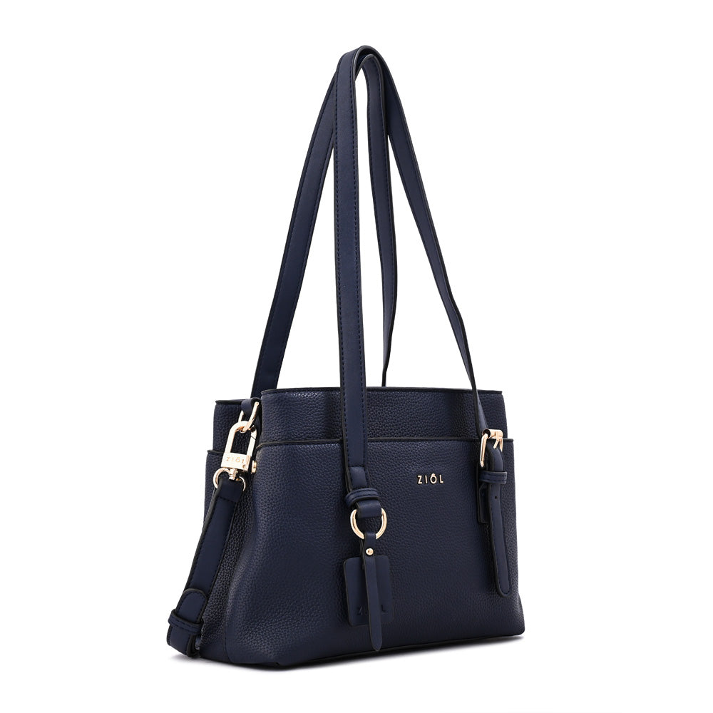 Cartera Bandolera ludovica mediana azul oscuro