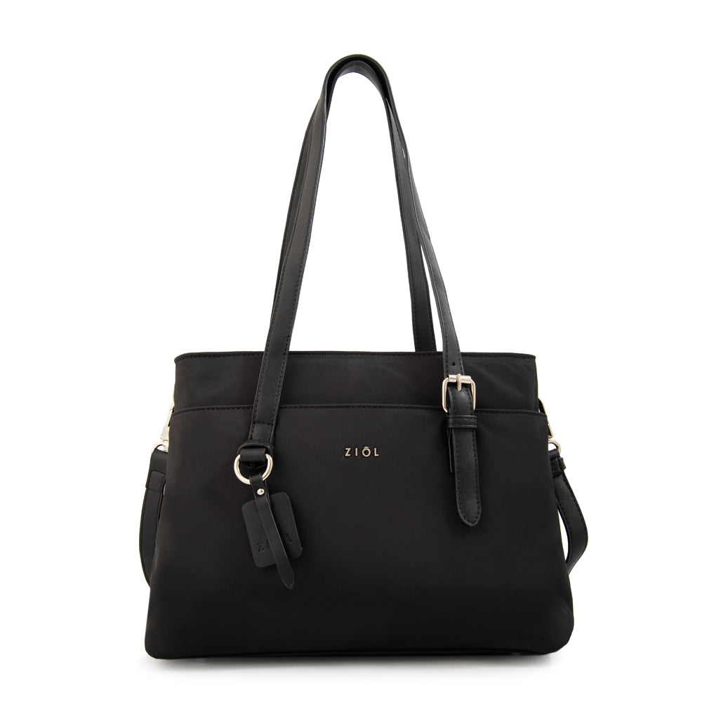 Cartera tote ludovica mediana negro especial