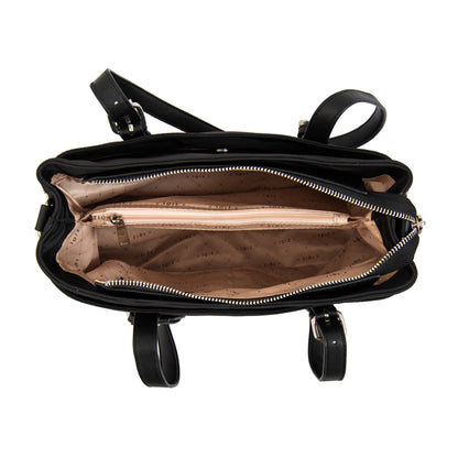 Cartera tote ludovica mediana negro especial