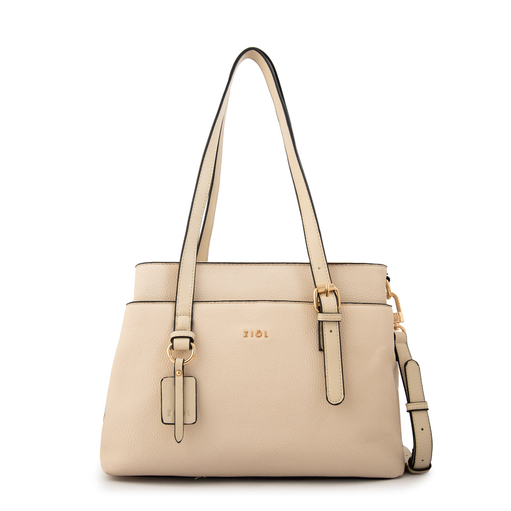 Cartera tote ludovica mediana blanco crudo