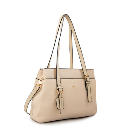 Cartera tote ludovica mediana blanco crudo