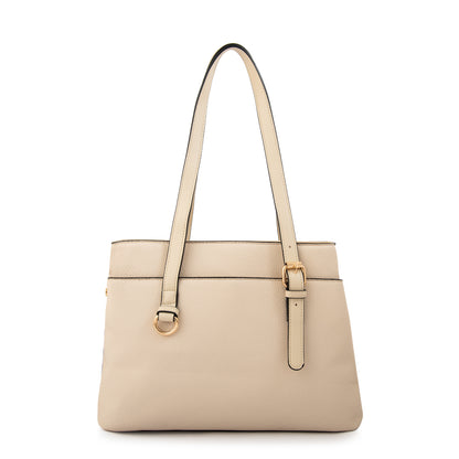 Cartera tote ludovica mediana blanco crudo