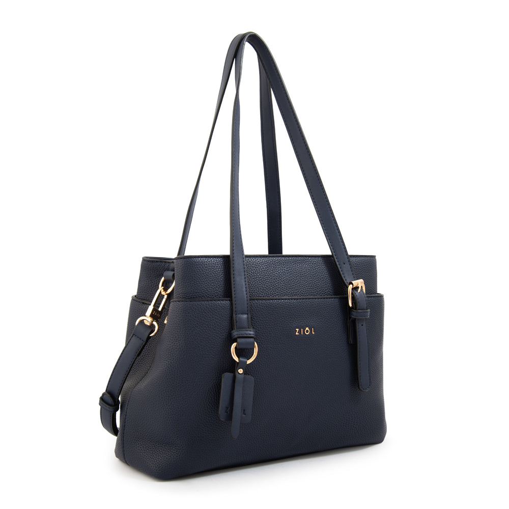 Cartera tote ludovica mediana azul oscuro