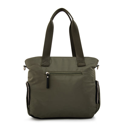 Cartera tote claudin grande verde oliva