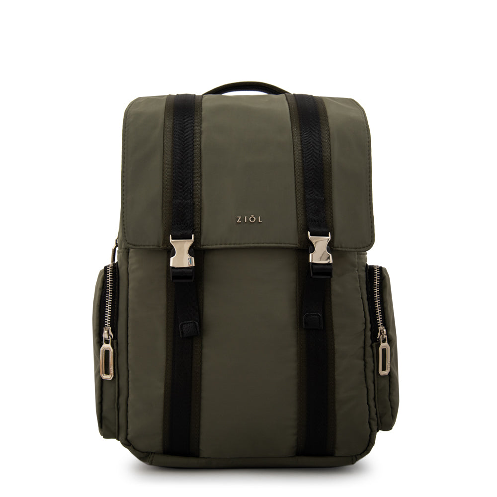 Mochila claudin grande verde oliva