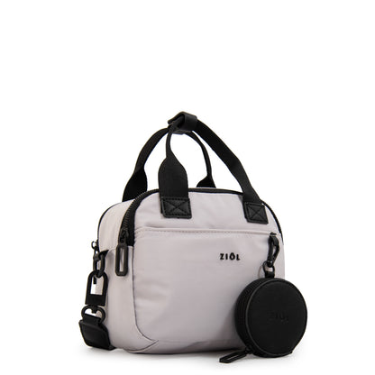 Cartera Bandolera coral pequeña gris