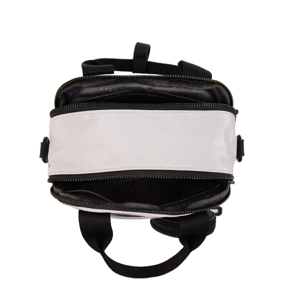 Cartera Bandolera coral pequeña gris