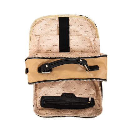 Mochila porta notebook megan grande beige oscuro