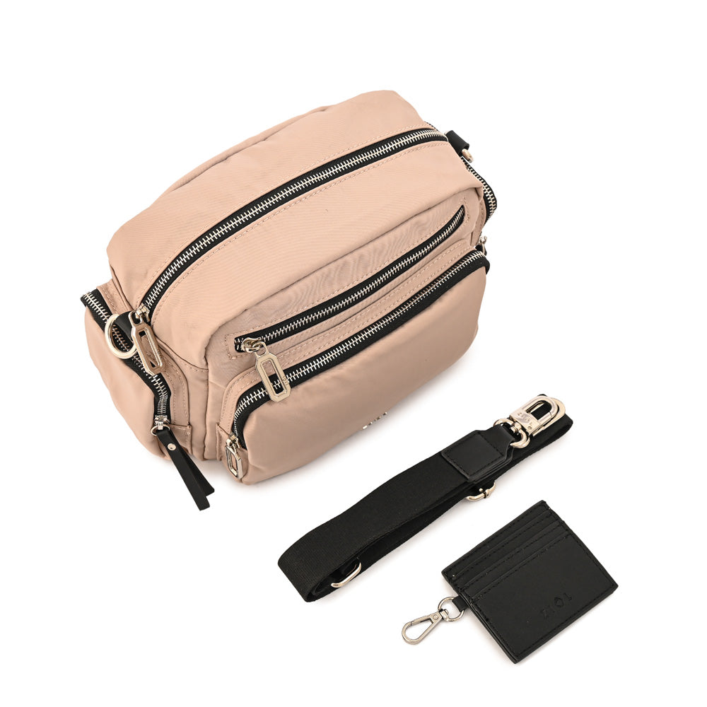 Cartera bandolera megan pequeña rosa viejo