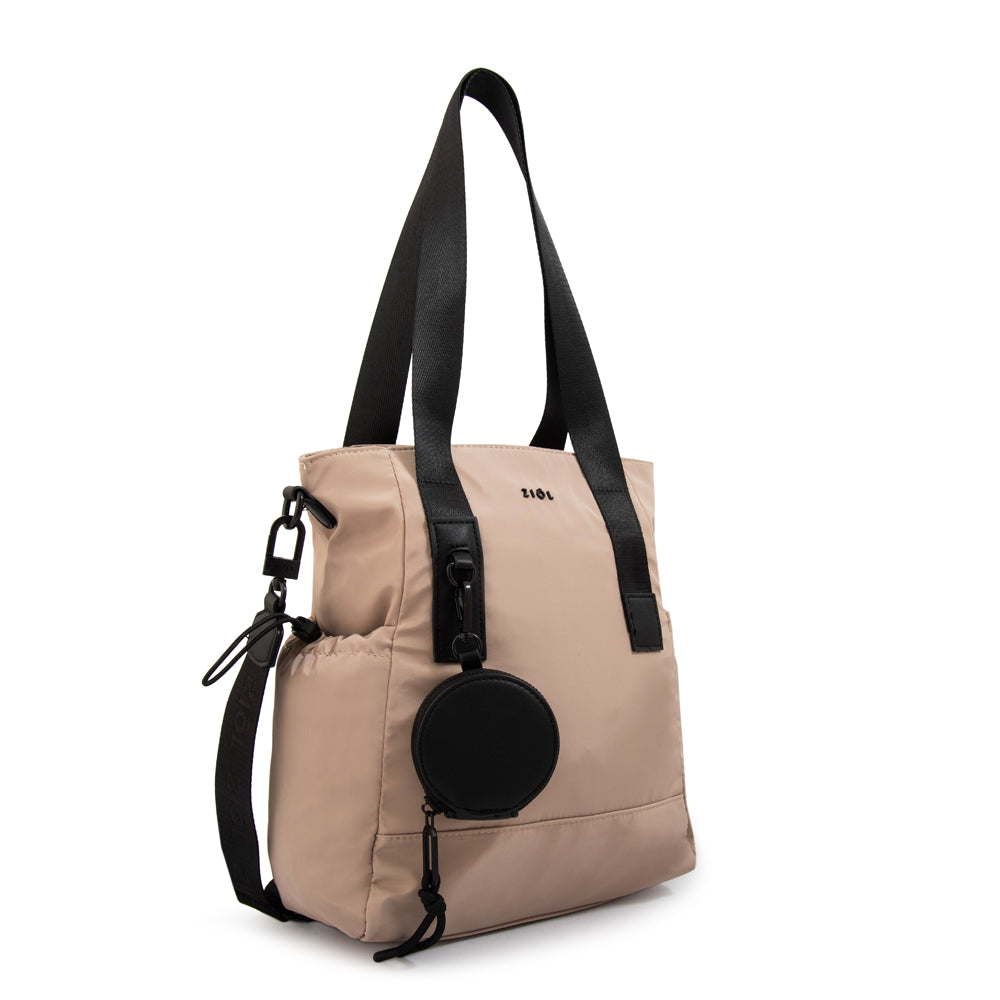 Cartera tote kayla grande beige oscuro