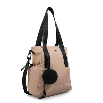 Cartera tote kayla grande beige oscuro