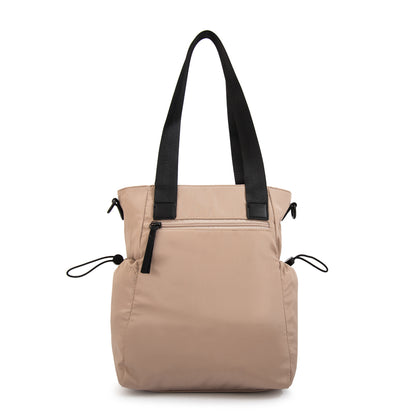 Cartera tote kayla grande beige oscuro