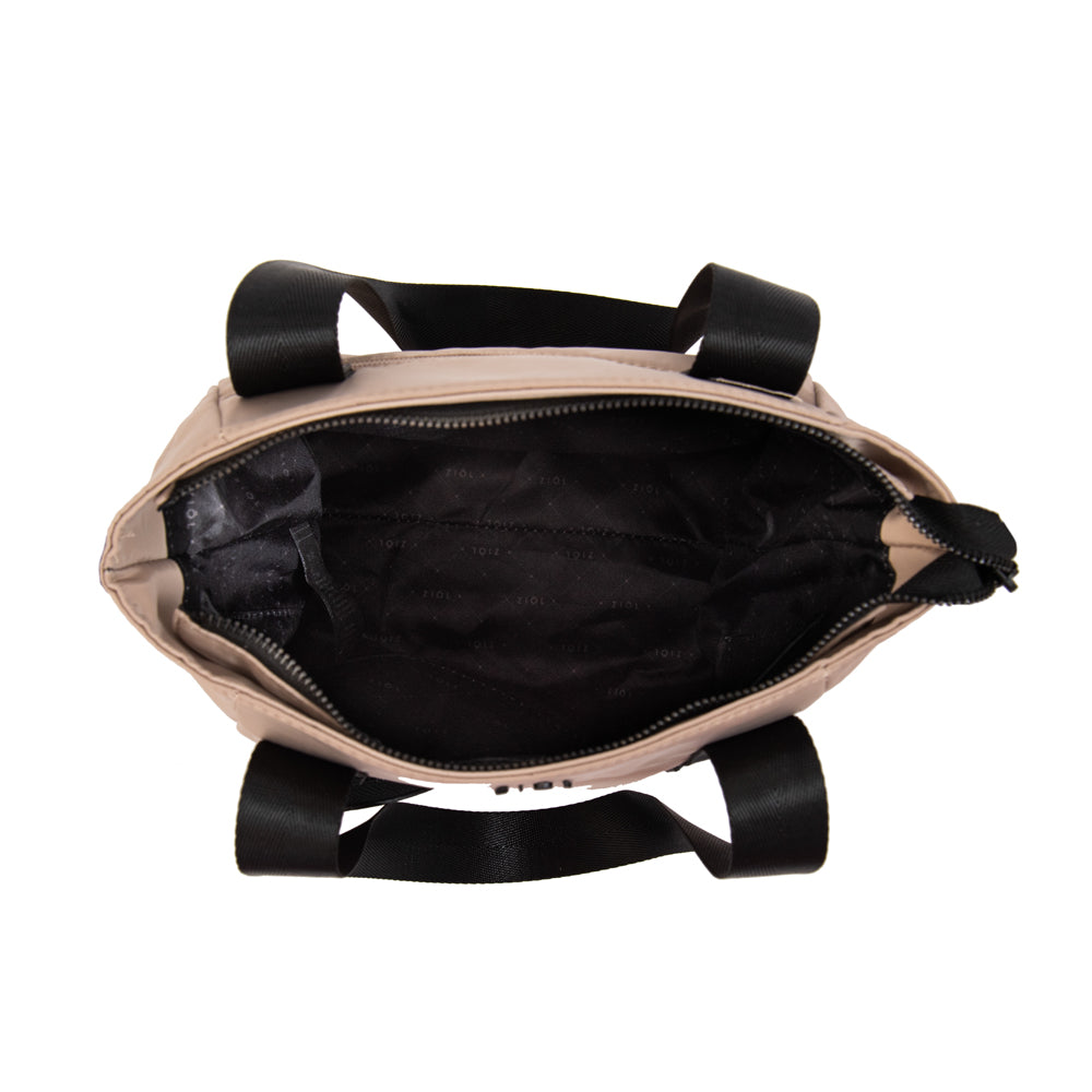 Cartera tote kayla grande beige oscuro