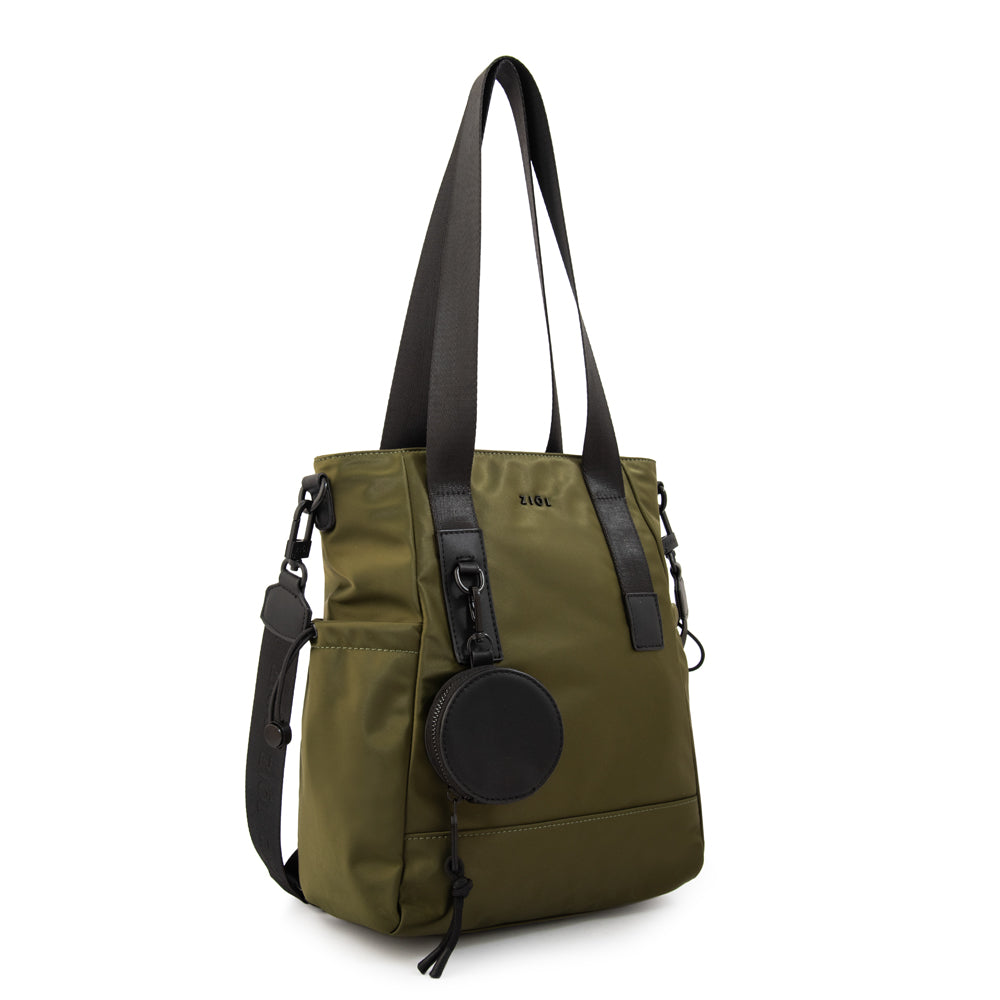 Cartera tote kayla grande verde oliva