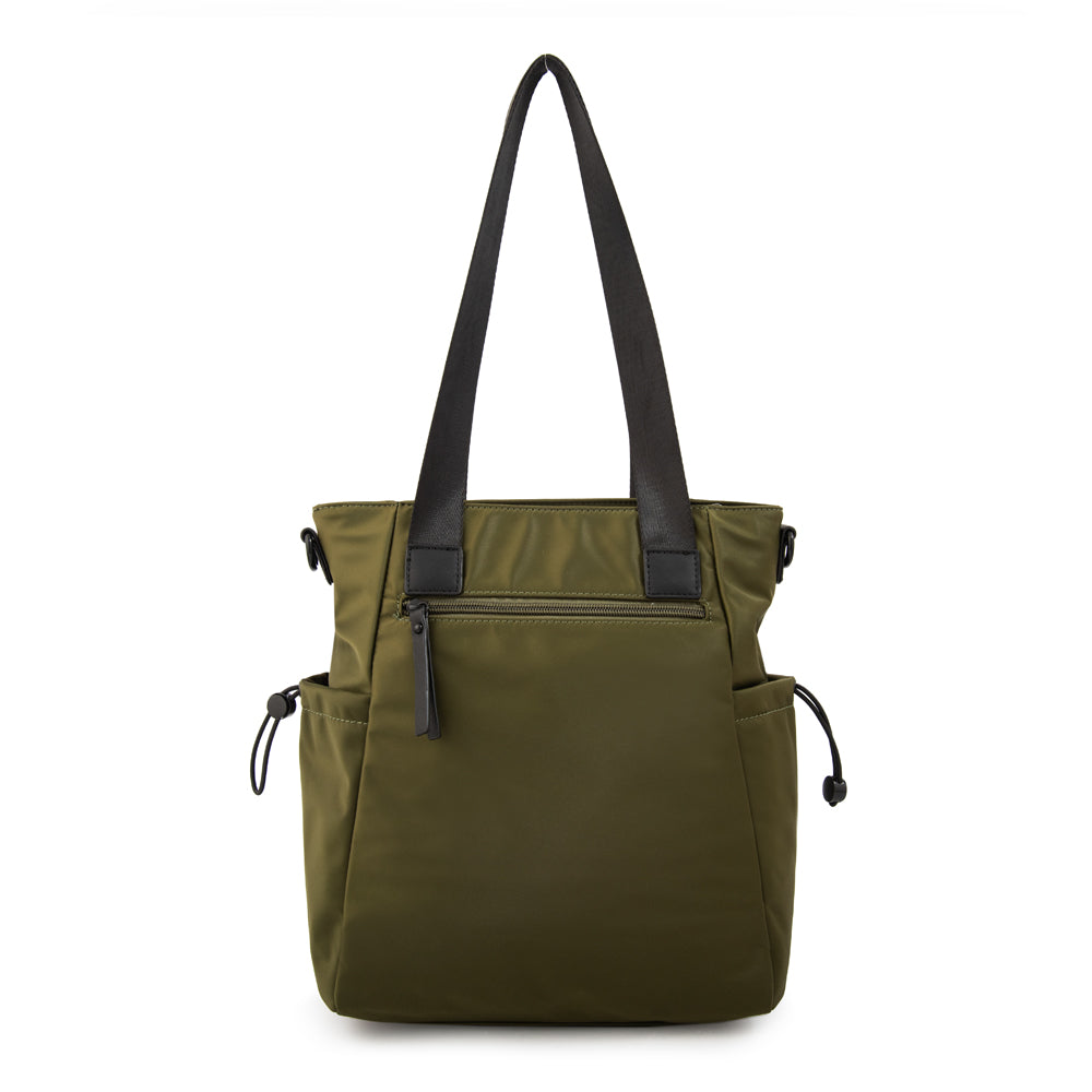 Cartera tote kayla grande verde oliva