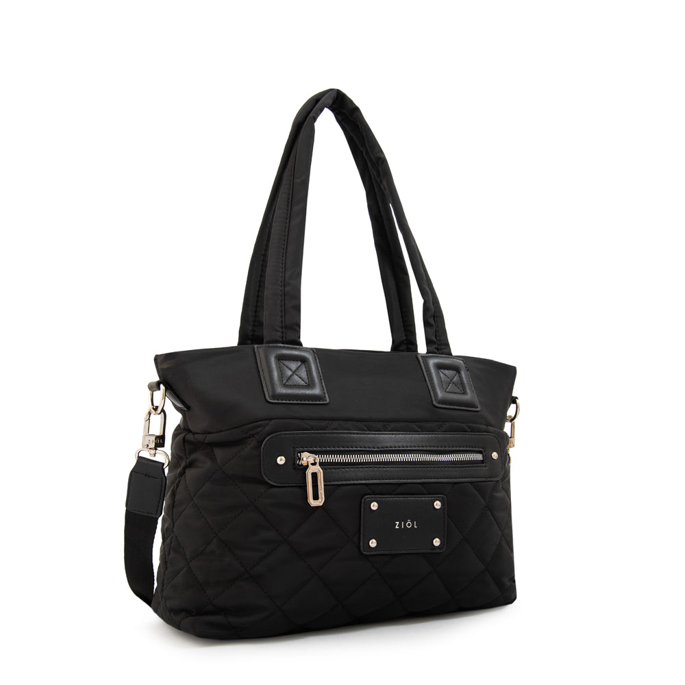 Cartera tote porta notebook adela mediana negro