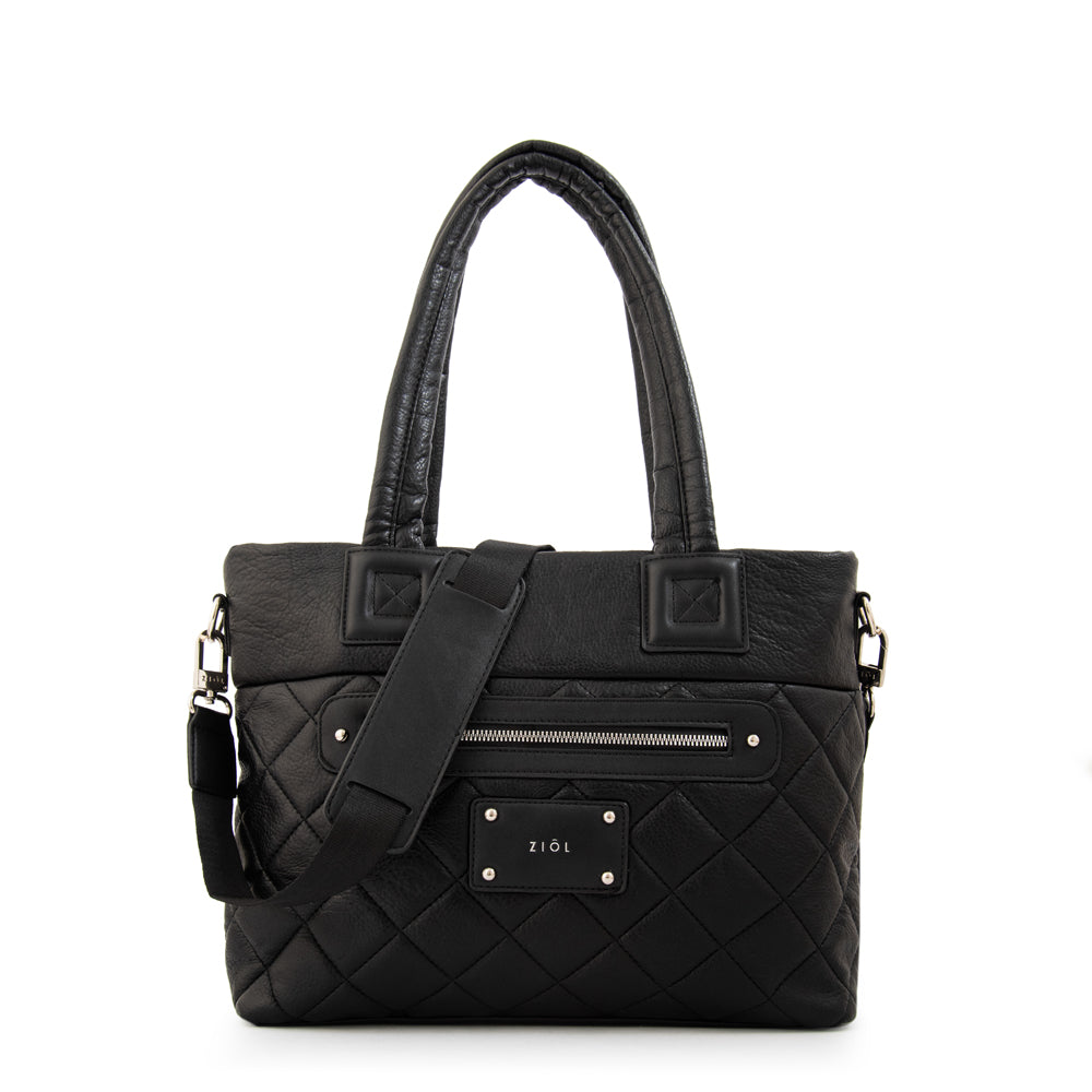 Cartera tote porta notebook adela mediana negro