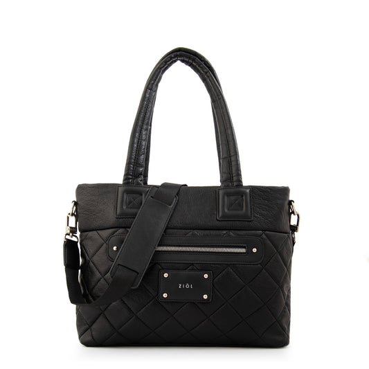 Cartera tote porta notebook adela mediana negro